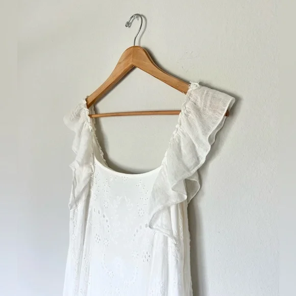 Anthropologie Payal Jain Fallon Eyelet Maxi Dress in White - Picture 8 of 13